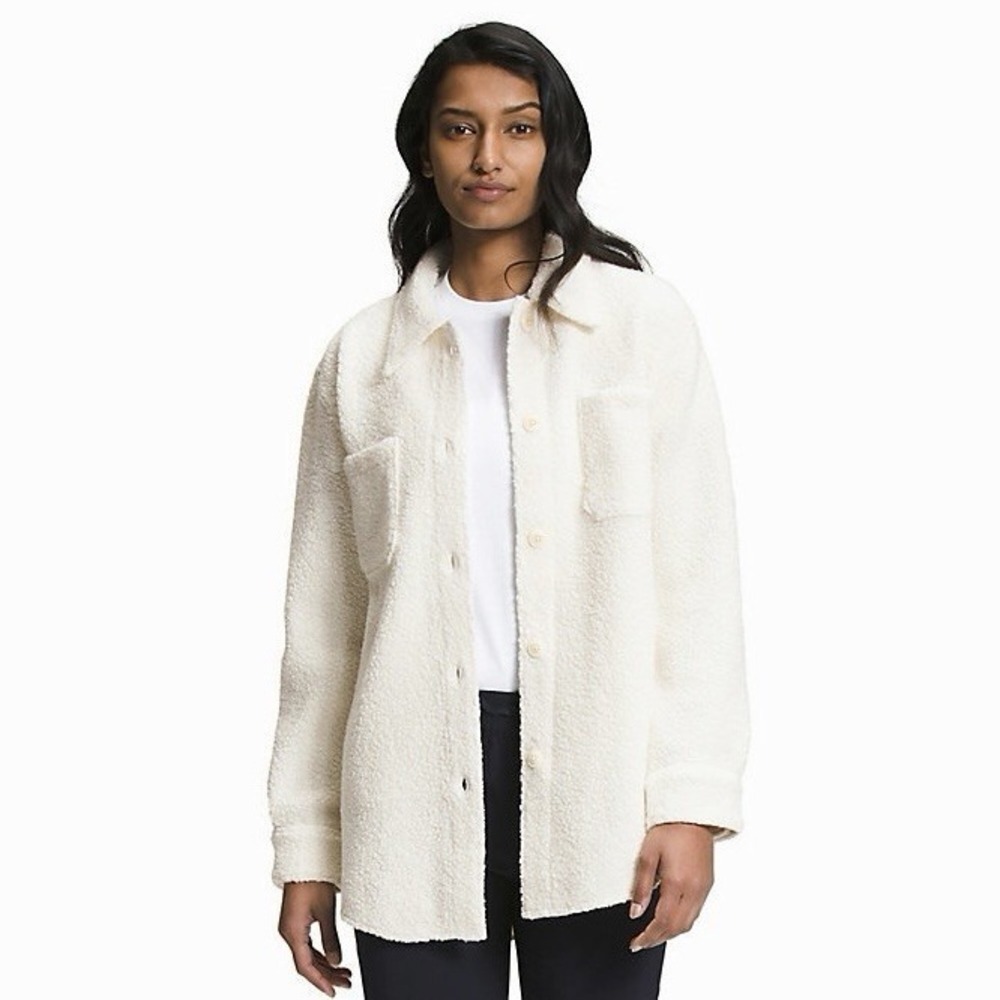 The North Face Wooly Harrison Shacket Gardenia White Women's Size XL